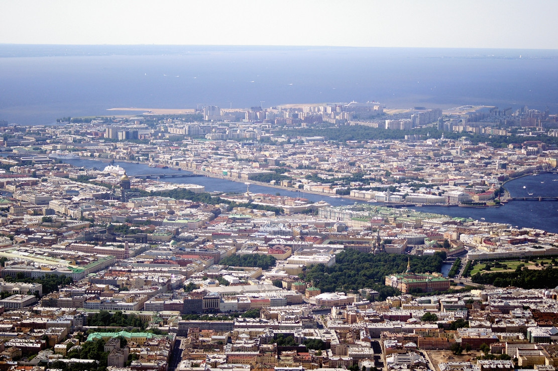 Санкт-Петербург, вид из вертолёта – фотографии России