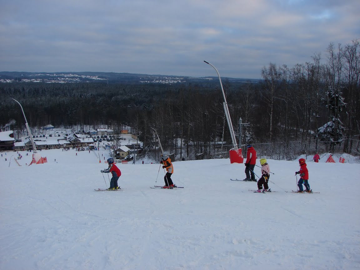 Лыжники в Охта Парк, Россия – фотографии России