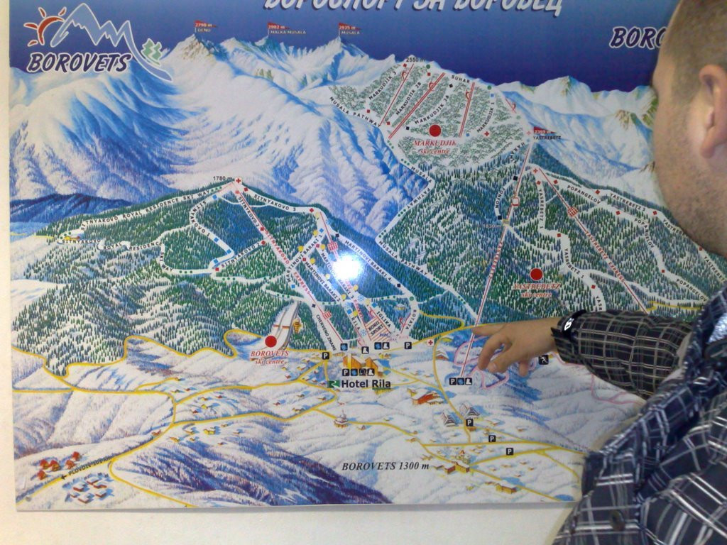 Карта местности в Боровец, Болгария – фотографии Болгарии