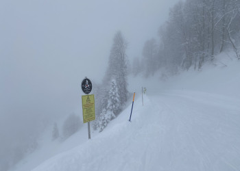 Трасса Календула на Южном склоне Роза Хутор, январь – фотографии России