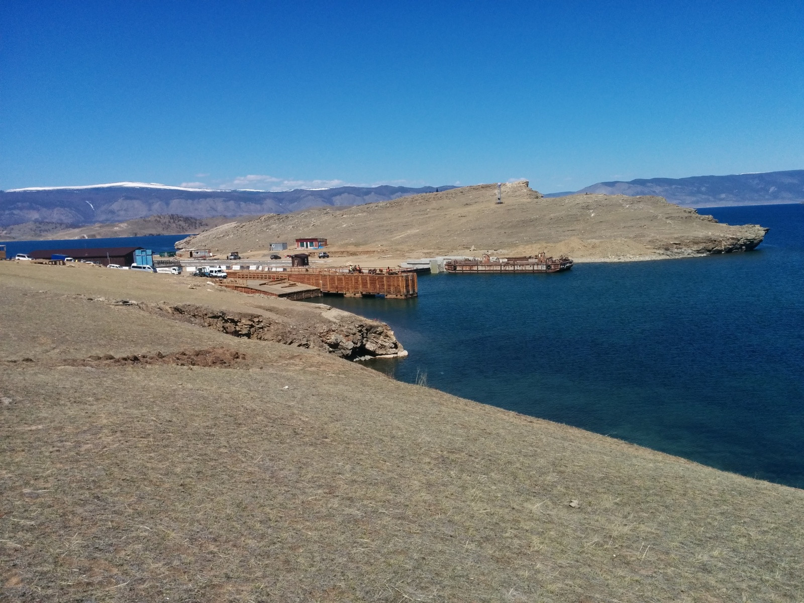 Вид на паромную переправу в Сахюрте. Фото 2 – фотографии России