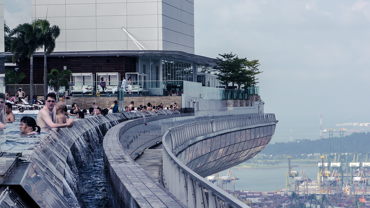 Бассейн в Marina Bay Sands, Сингапур. Фото 2 – фотографии Сингапура