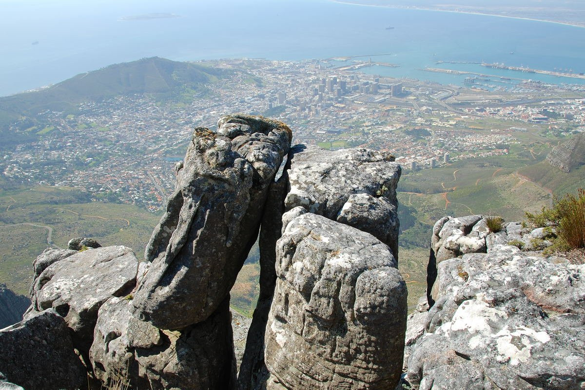 Панорамный вид на Кейптаун с горы в западной провинции Кейп, ЮАР – фотографии ЮАР