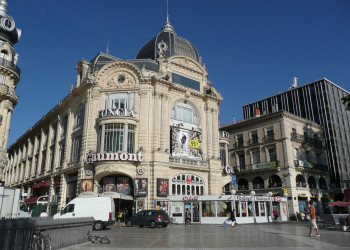 Пешеходная площадь Комедии в Монпелье, Франция – фотографии Франции