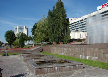 Фонтан в городе Могилёв, Беларусь – фотографии Беларуси