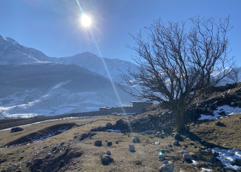 Старое селение Цимити, вид на горы – фотографии России