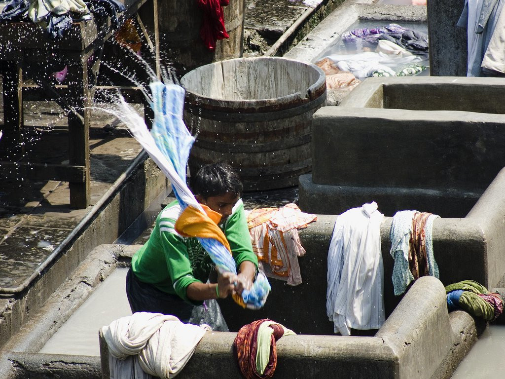 Стирка в квартале Дхоби-Гхат – фотографии Индии