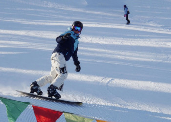 Сноубордист на Соболиной горе, Россия – фотографии России