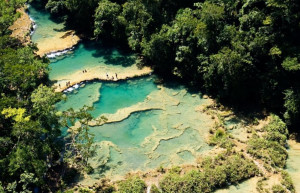 Река Каабон в Семук Чампей, Гватемала – фотографии Гватемалы