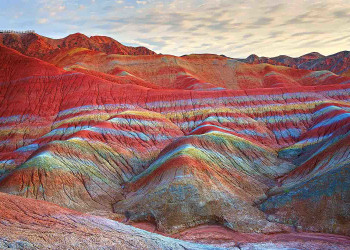 Разноцветные скалы Чжанъе Данься (Zhangye Danxia), Чжанъе, Китай – фотографии Китая