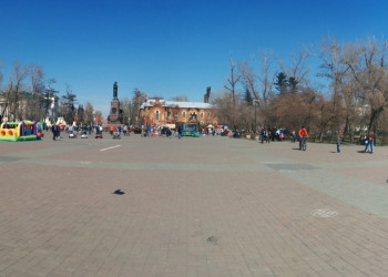 Набережная Иркутска, центр – фотографии России