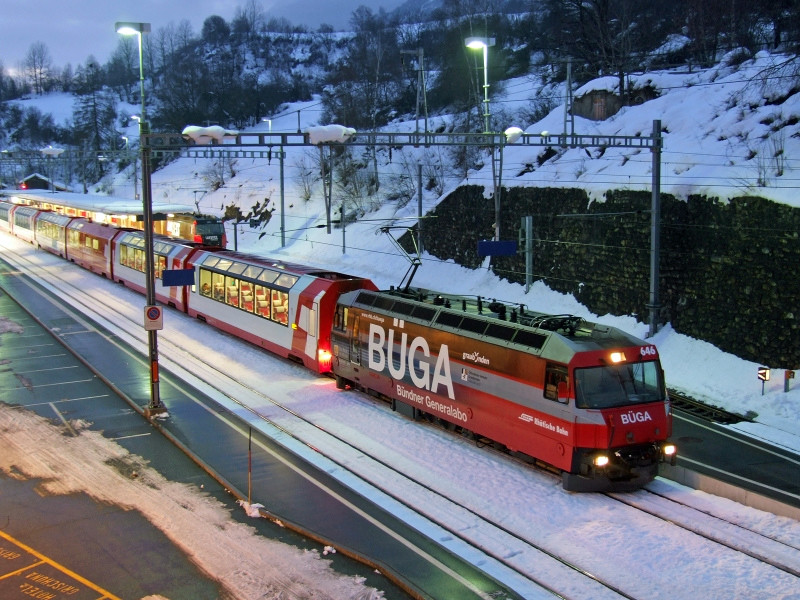 Ретийская железная дорога (Rhätische Bahn). Фото 34 – фотографии Швейцарии