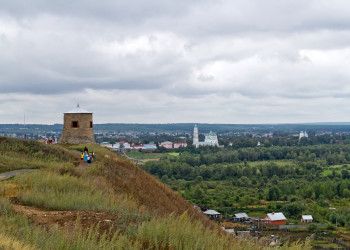 Вид с Чёртова городища на Елабугу – фотографии России