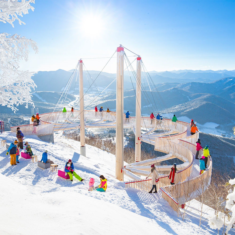 Смотровая площадка терраса Ункай, остров Хоккайдо, Япония – фотографии Японии