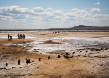 Озеро Баскунчак, Россия, у границы с Казахстаном – фотографии России