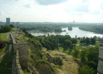 Вид со стен Белградской крепости – фотографии Сербии