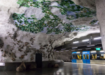 Стокгольмский метрополитен в Швеции – фотографии Швеции