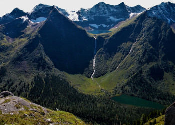 Самый красивый Кинзелюкский водопад в долине Восточных Саян - второй по величине водопад России – фотографии России
