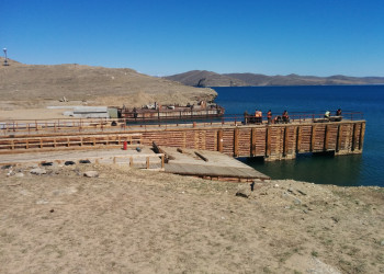 Вид на паромную переправу в Сахюрте. Фото 3 – фотографии России