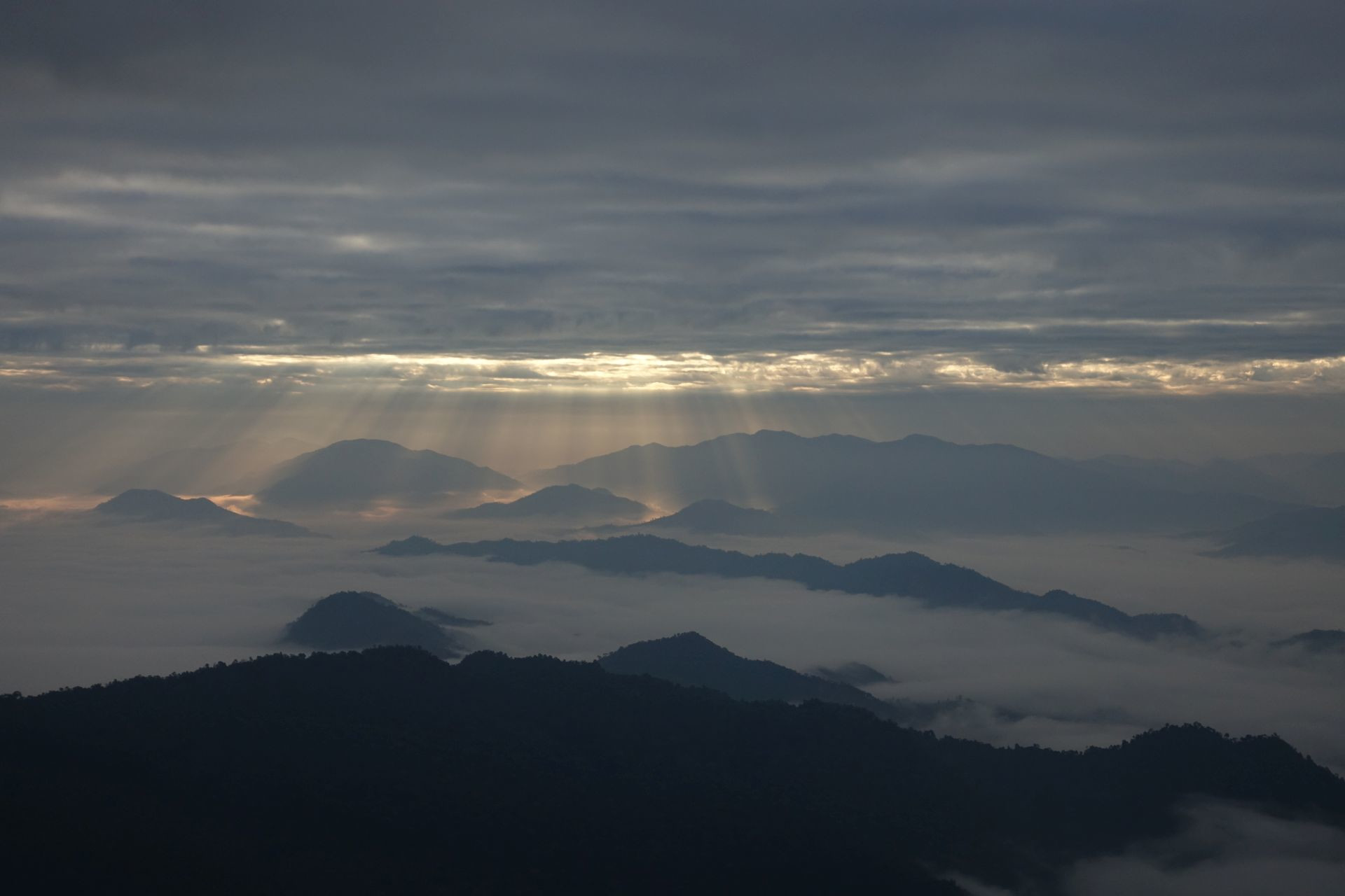 Лучи солнца Пу чи фа. Лаос – фотографии Лаоса