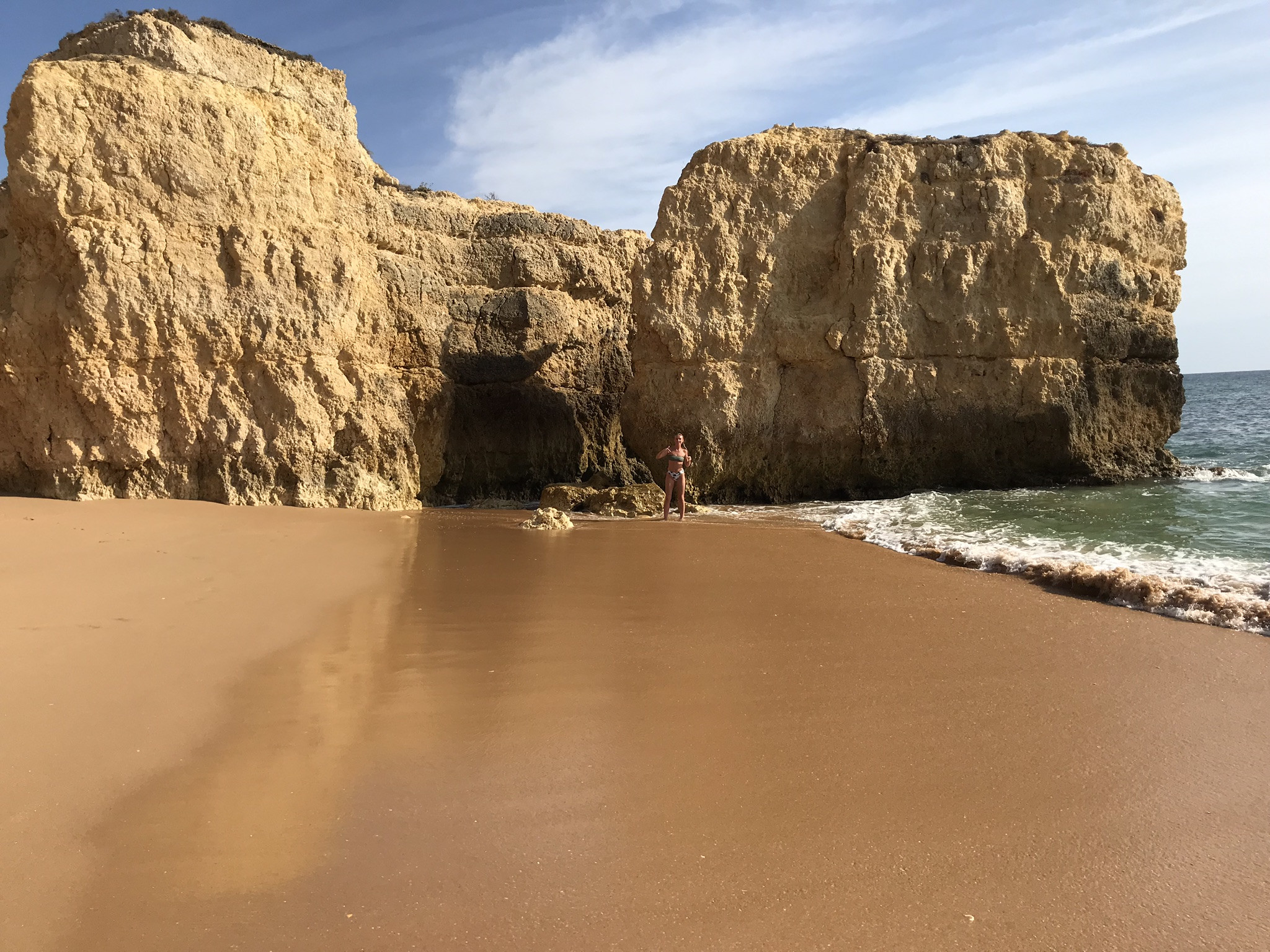 Красивый пляж Кастело, Албуфейра, Португалия – фотографии Португалии
