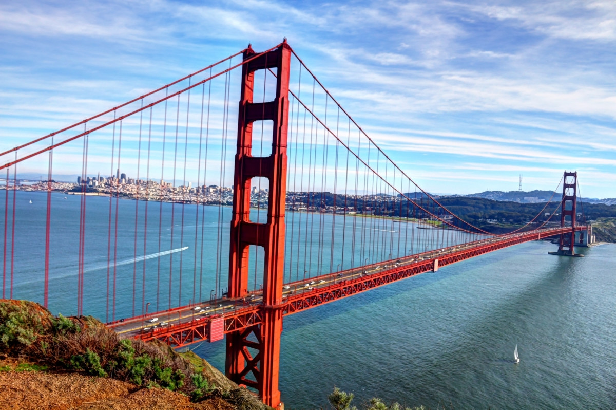 С Моста Золотые Ворота открывается невероятный вид на пролив – фотографии США