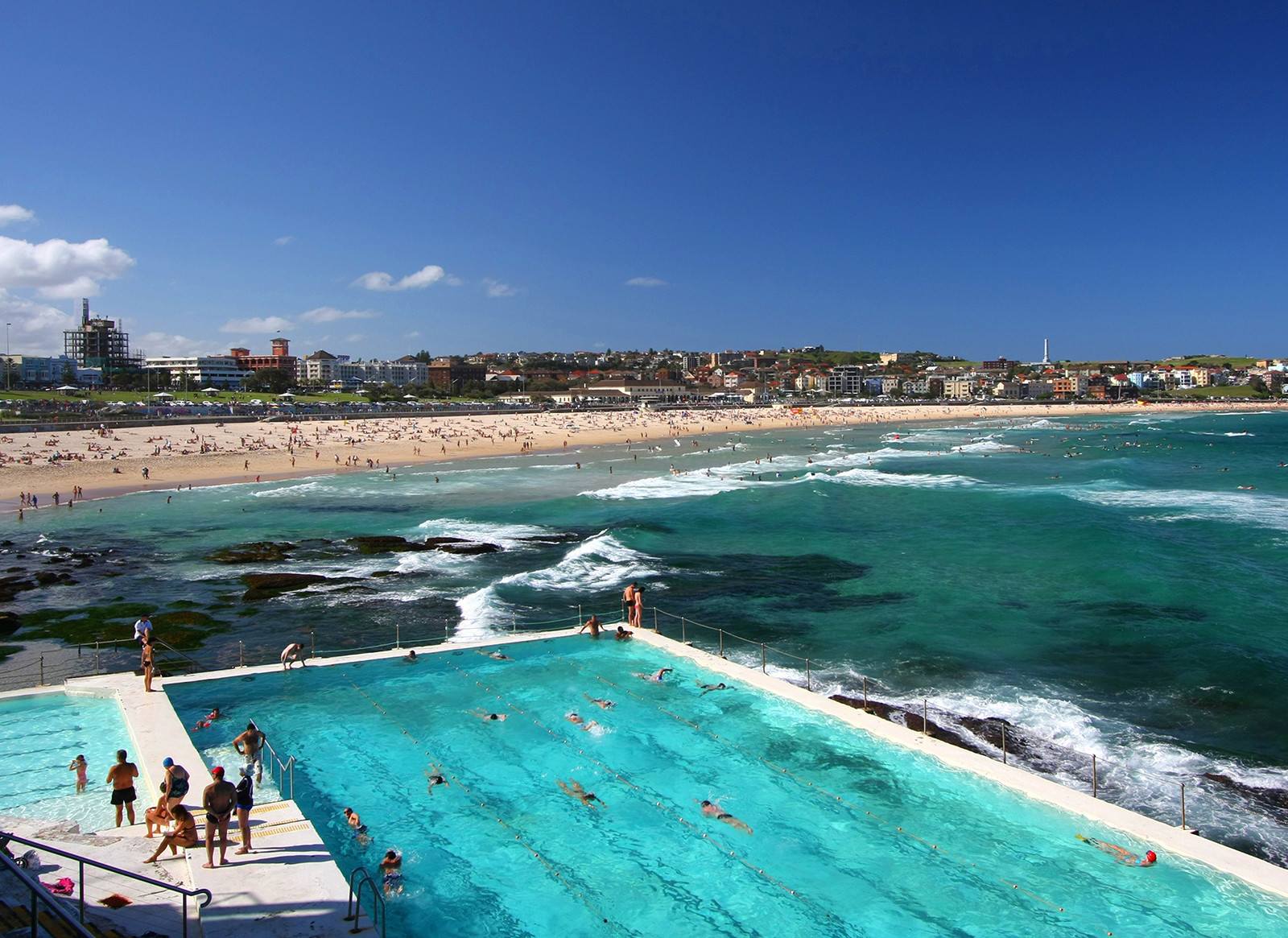 Прозрачная вода, яркое австралийское солнце, океанский бриз в бассейне Bondi Icebergs – фотографии Австралии