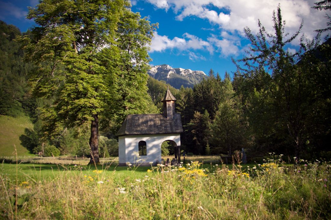 Кирпичный домик в Национальном парке Калькальпен. Австрия. – фотографии Австрии