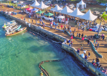 Побережье Маврикия, люди откачиваю нефть из воды – фотографии Маврикия