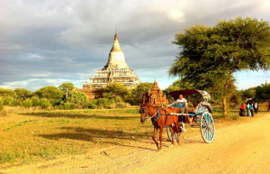 Способ передвижения по древнему городу – фотографии Мьянмы