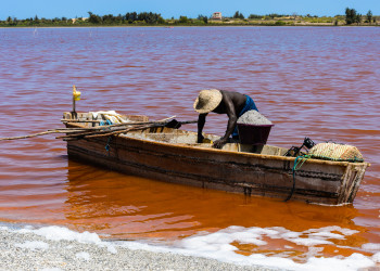 Солёное розовое озеро в Сенегале – фотографии Сенегала