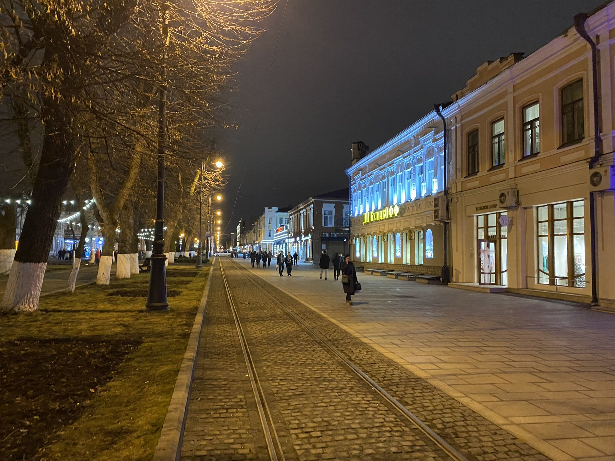 Проспект Мира во Владикавказе, январские выходные – фотографии России