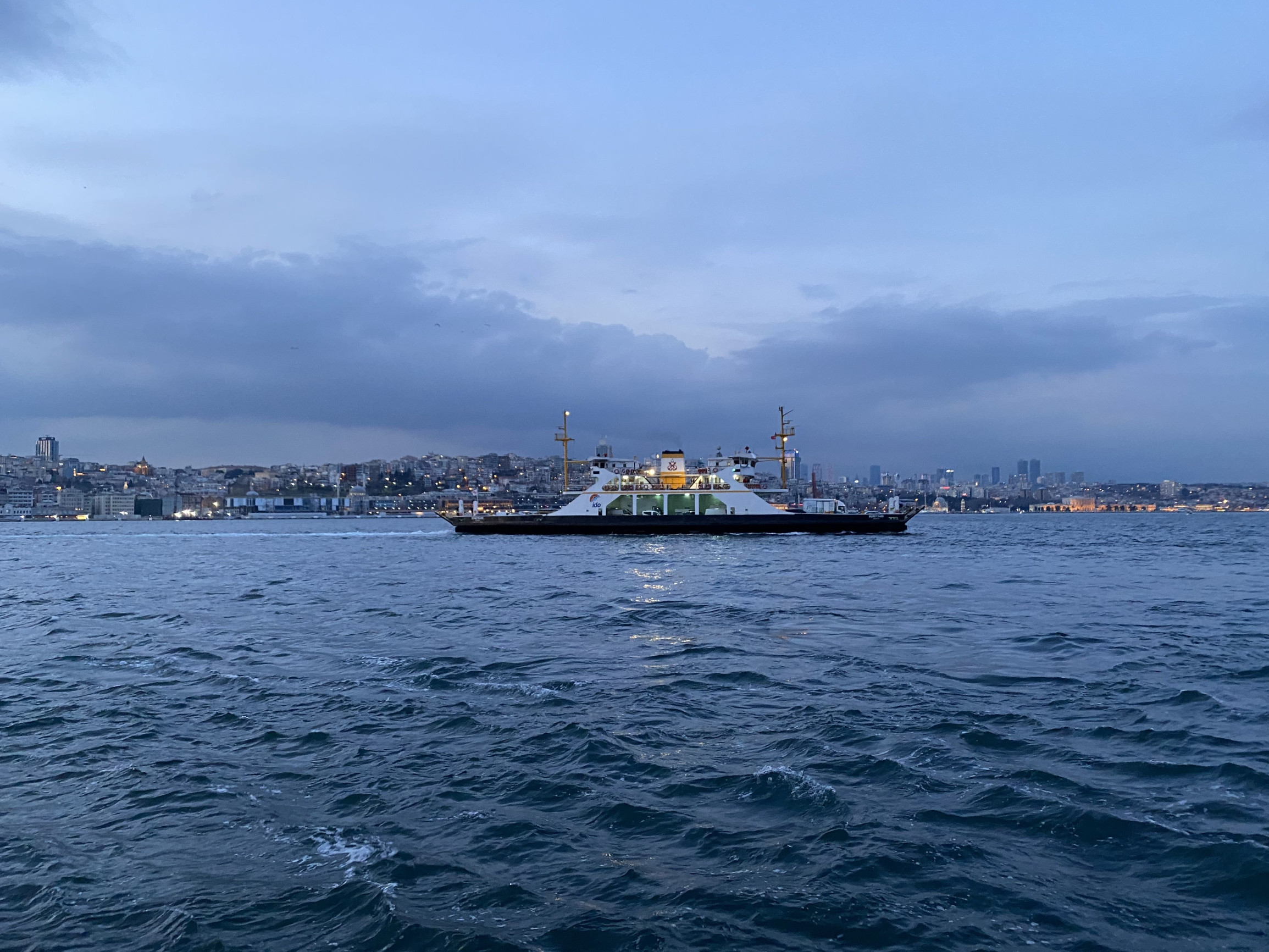 Вид на проплывающей корабль, Босфор – фотографии Турции