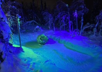 Динозавр в парке «Таинственный лес», Кировск, Мурманская область – фотографии России