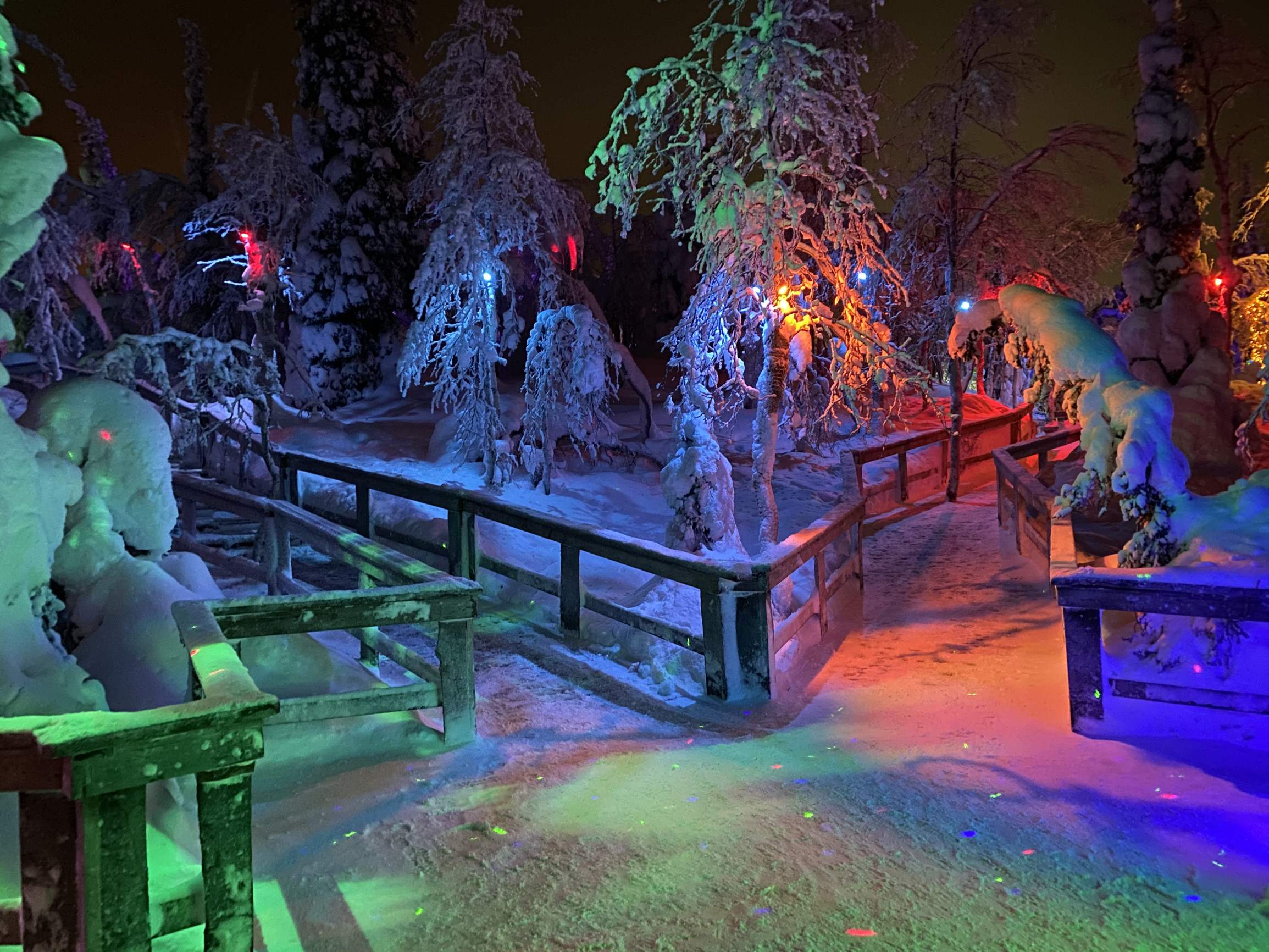 Заснеженные тропинки в парке «Таинственный лес», Кировск, Мурманская область – фотографии России