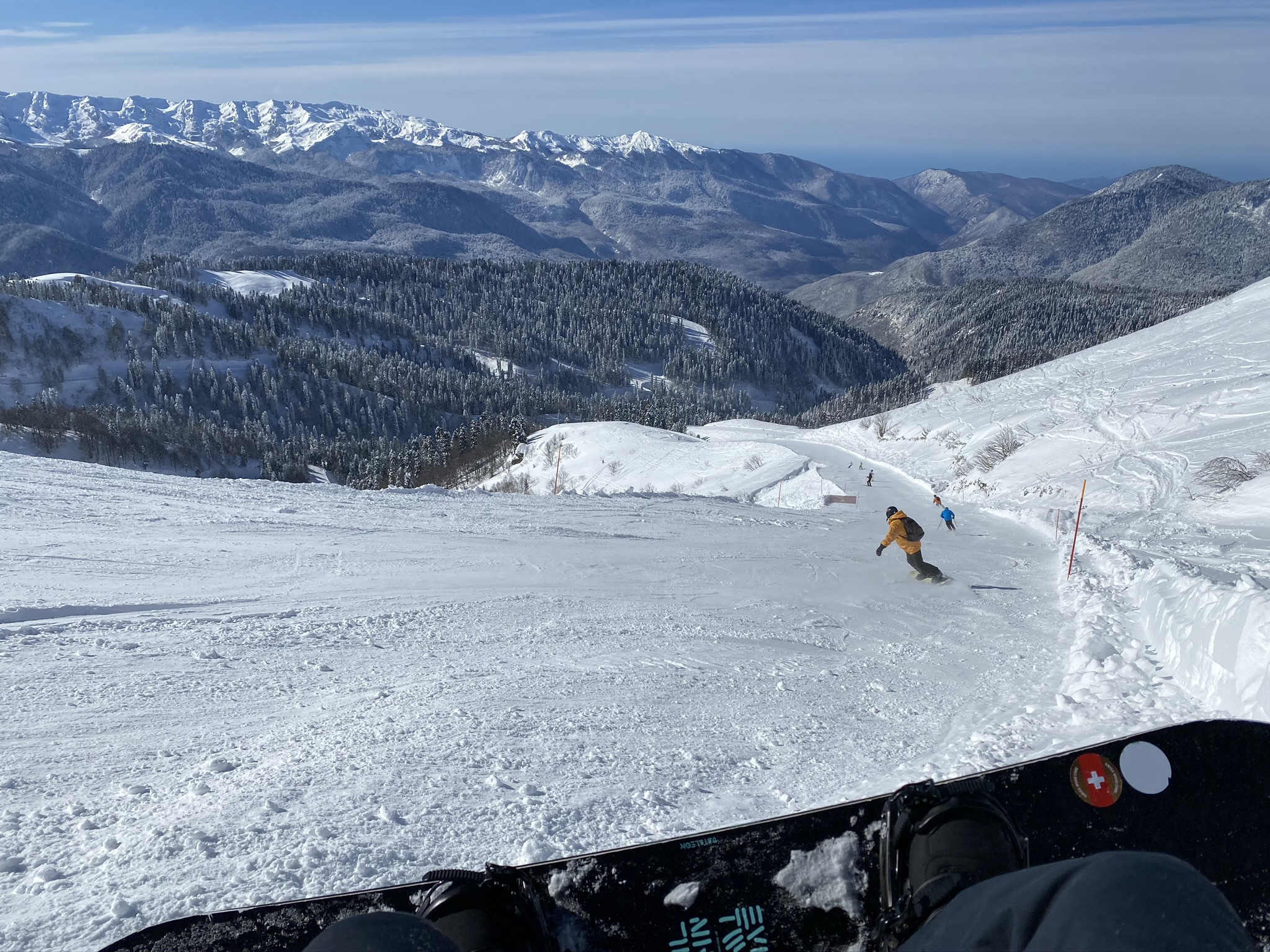 Начало трассы Панорама на Южном склоне, Роза Хутор – фотографии России