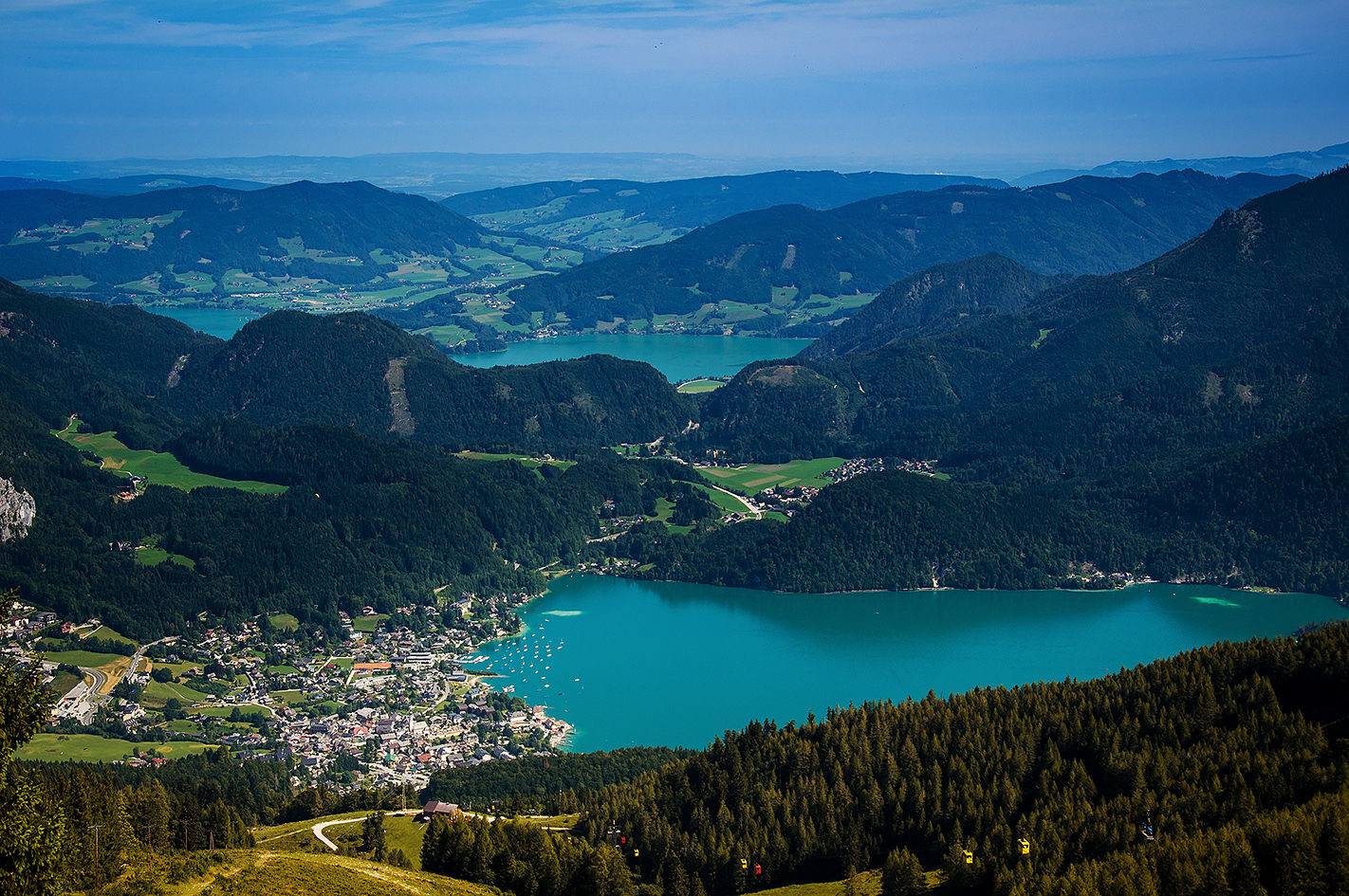 Вольфгангзее озеро вид с высоты. Австрия – фотографии Австрии