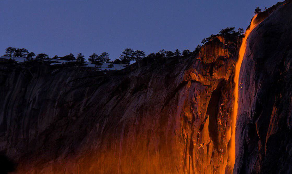 Лошадиный хвост (Horsetail Fall) в США – фотографии США