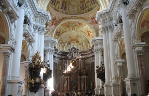 Интерьер монастыря Святого Флориана. Санкт Флориан. Австрия – фотографии Австрии