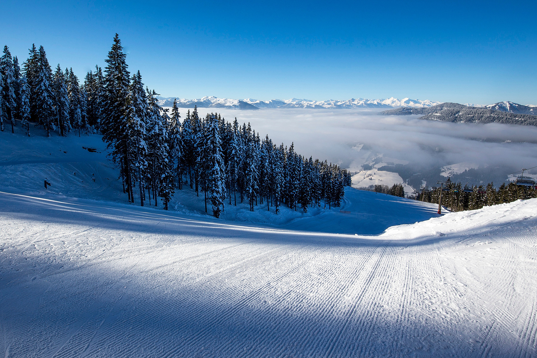 Горнолыжная трасса. Эбен. Австрия – фотографии Австрии