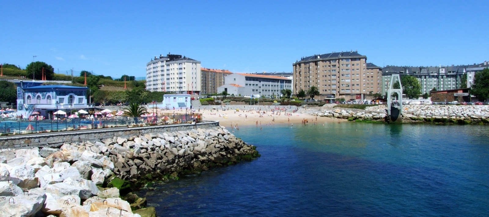 Пляж Сан-Амаро в городе Ла-Корунья (Галисия) – фотографии Испании