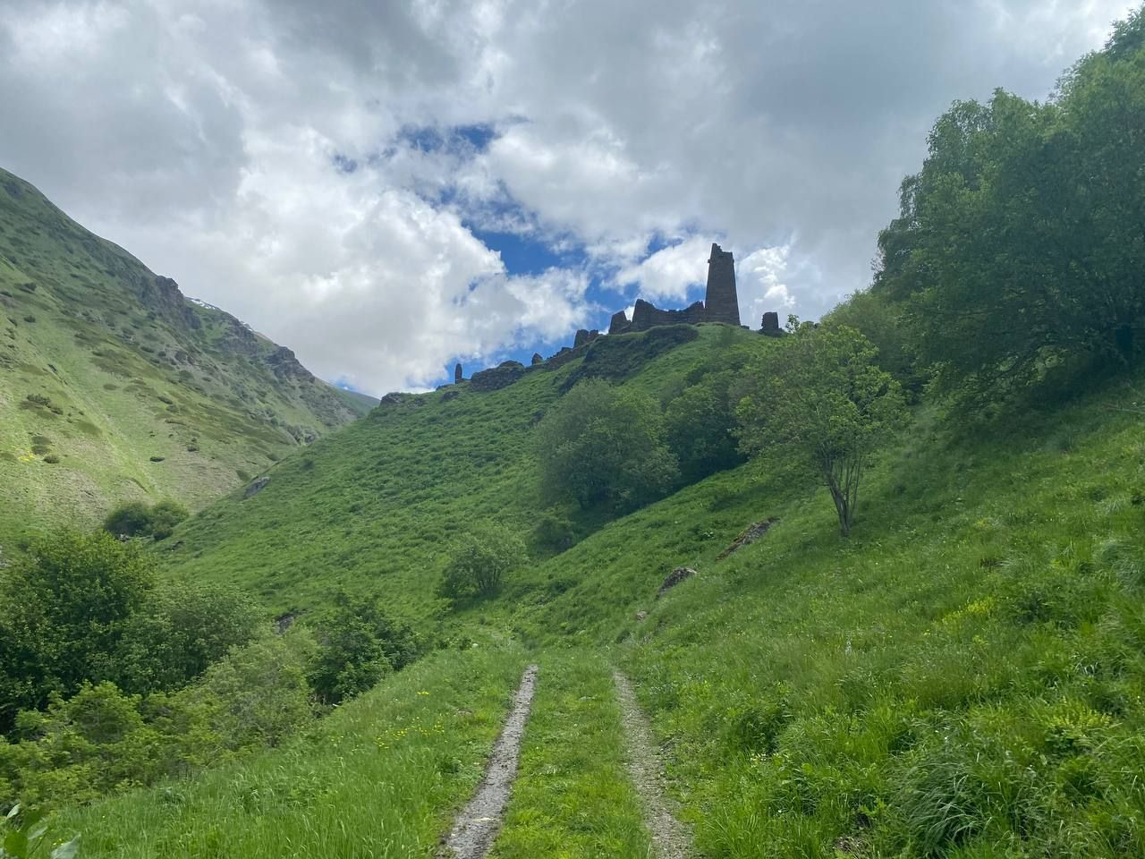 Старые башни в ущелье Цмиаком, Северная Осетия, июнь 22 – фотографии России