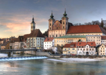 Старинная архитектура города Штайр. Австрия – фотографии Австрии