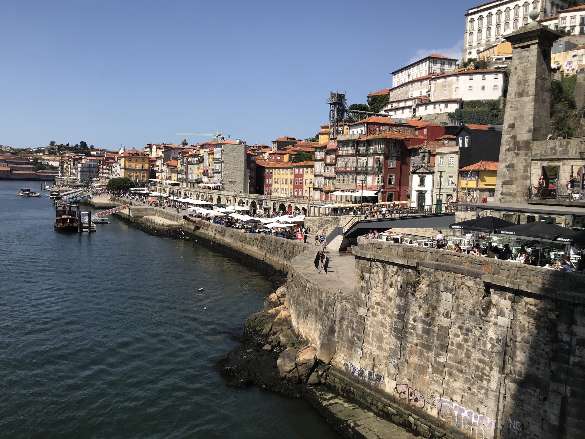 Вид с моста Понти-ди-Дон-Луиш I на набережную – фотографии Португалии