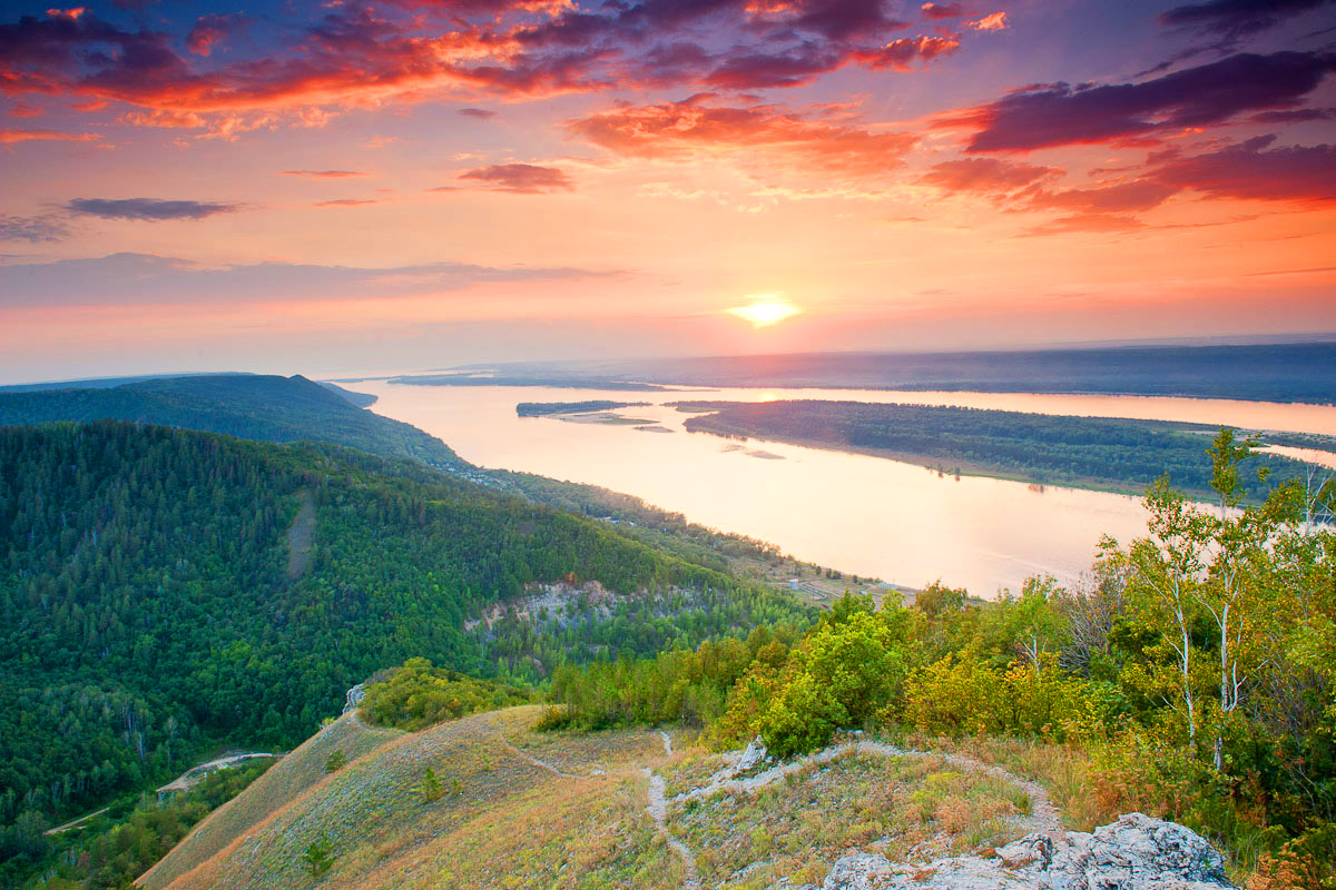 Самарская лука рисунок