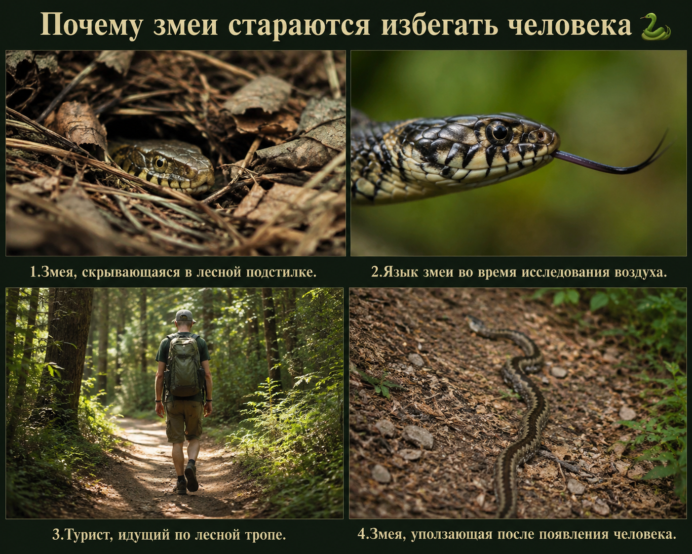 Как змеи воспринимают присутствие людей