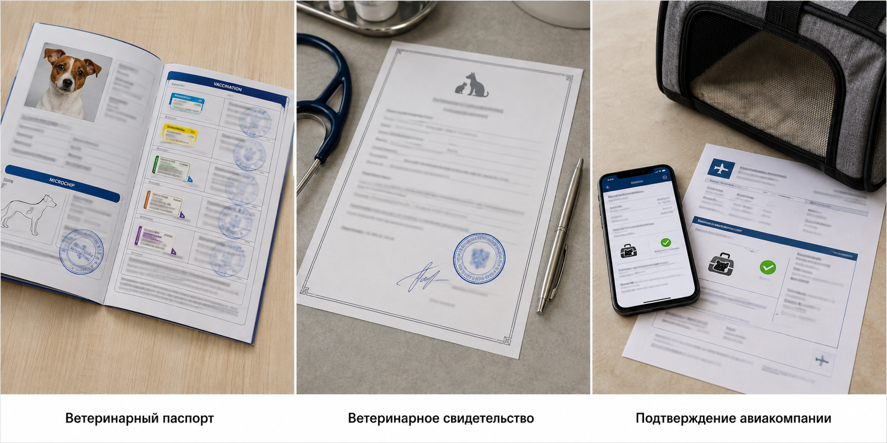Полётные документы для питомца