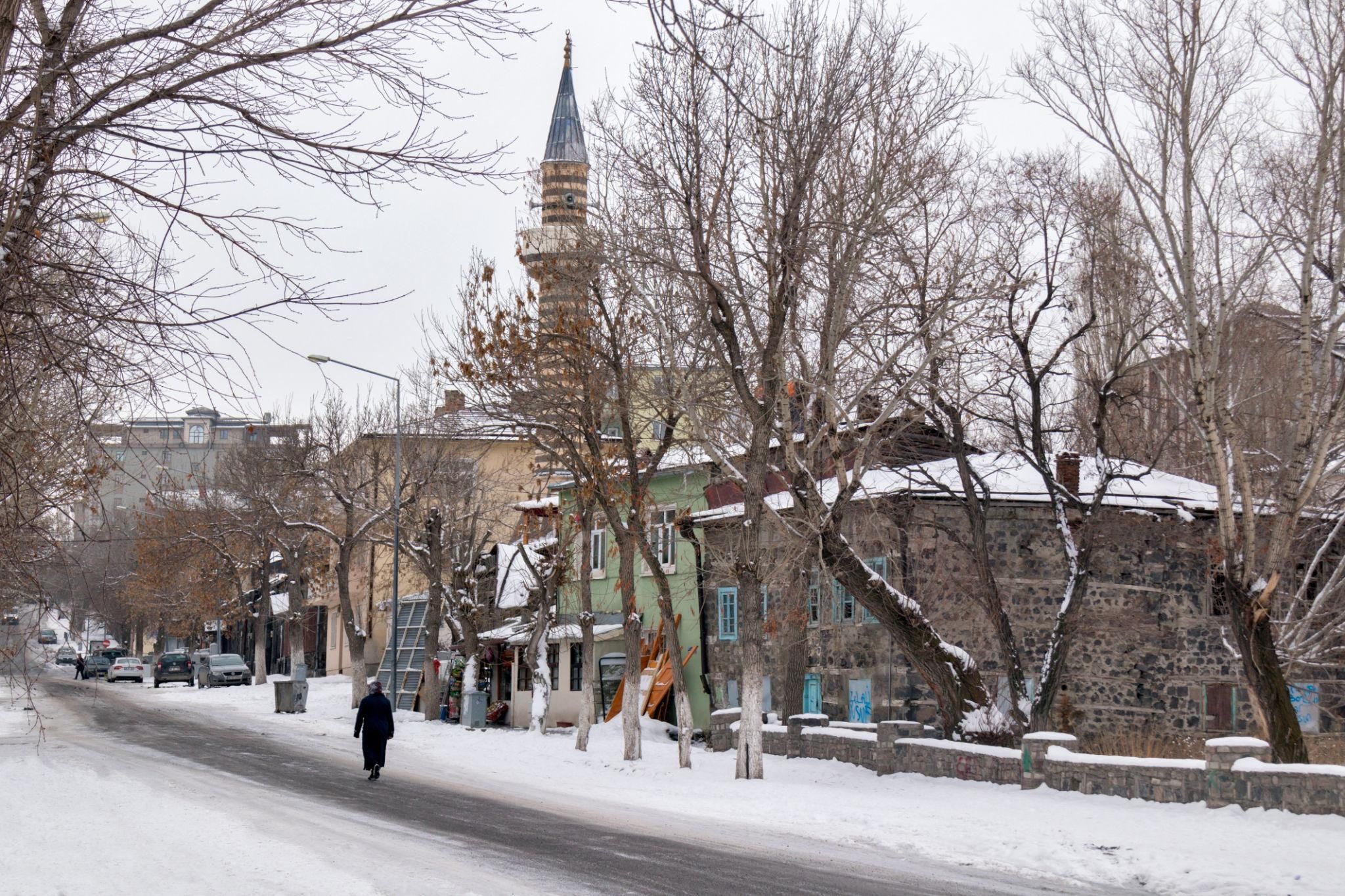 Улицы Карса после снегопада (Турция)