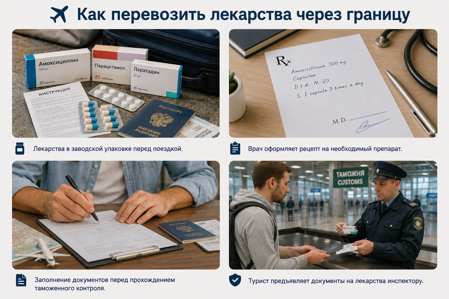 Лекарства для путешествия: упаковка и проверка документов