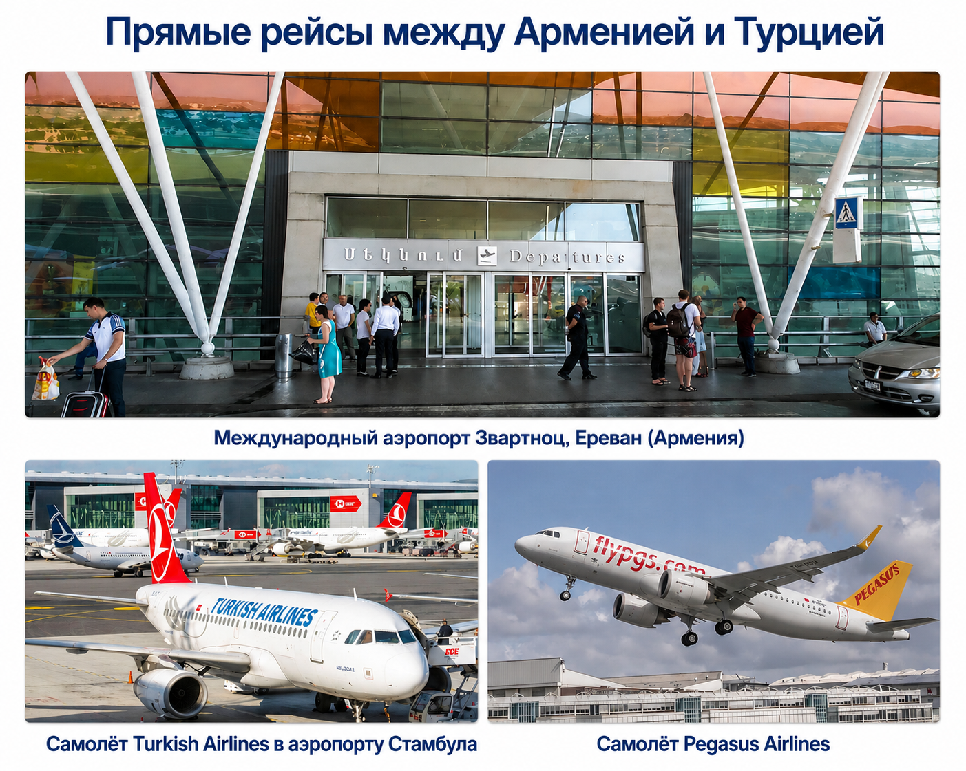 Турецкие авиаперевозчики между Турцией и Арменией